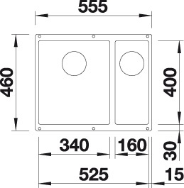 Кухонная мойка Blanco Subline 340/160-U LH 523548 - ForteMarket Кухонная мойка Blanco Subline 340/160-U LH 523548 купить,0