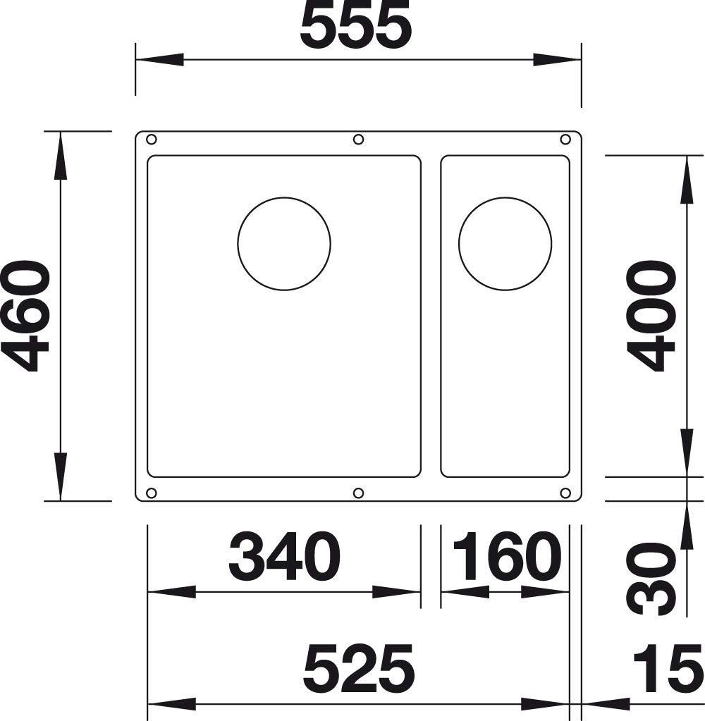 Кухонная мойка Blanco Subline 340/160-U RH 523558 купить,363991