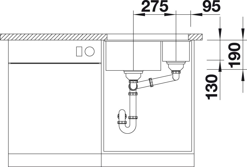 Кухонная мойка Blanco Subline 340/160-U RH 523558 купить,363991