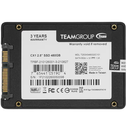SSD накопитель Team Group CX1 T253X5480G0C101 480Gb - ForteMarket SSD накопитель Team Group CX1 T253X5480G0C101 480Gb купить,0