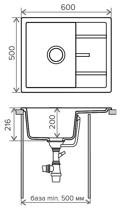Кухонная мойка Tolero R-107 коричневая купить,0