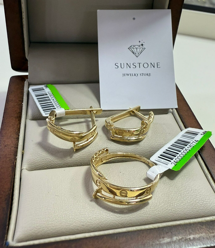 Комплект Sunstone S567 золото 3.97гр 17.5р