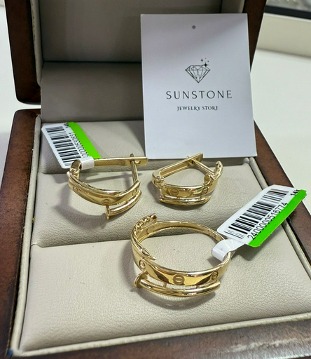 Комплект Sunstone S567 золото 3.97гр 17.5р