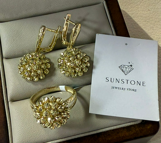 Комплект Sunstone S577 золото 8.77гр 17.5р