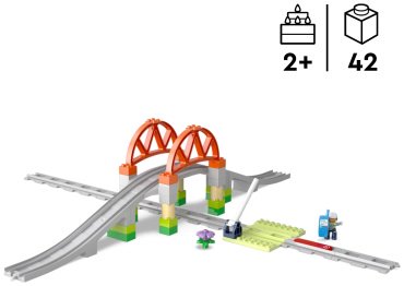 LEGO Набор для расширения Железнодорожный мост и пути 10426, деталей 42 шт - ForteMarket LEGO Набор для расширения Железнодорожный мост и пути 10426, деталей 42 шт купить,0