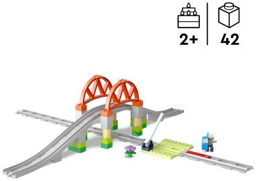LEGO Набор для расширения Железнодорожный мост и пути 10426, деталей 42 шт купить,NaN