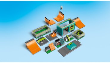 LEGO Городской скейт-парк 60364, деталей 454 шт купить,0