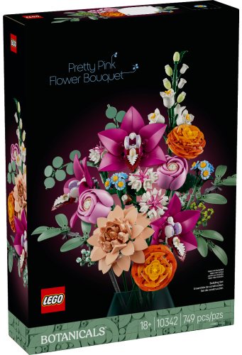 LEGO Красивый букет розовых цветов 10342, деталей 749 шт
