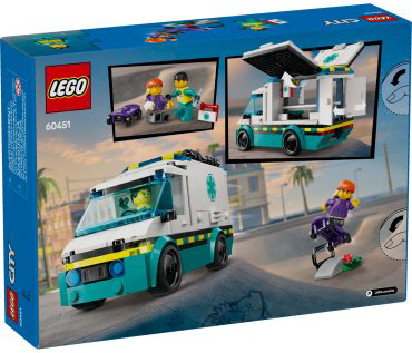 LEGO Машина скорой помощи 60451, деталей 184 шт купить,13915