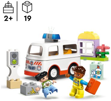 LEGO Скорая помощь с водителем 10447, деталей 19 шт - ForteMarket LEGO Скорая помощь с водителем 10447, деталей 19 шт купить,0