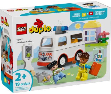 LEGO Скорая помощь с водителем 10447, деталей 19 шт - ForteMarket LEGO Скорая помощь с водителем 10447, деталей 19 шт купить,0