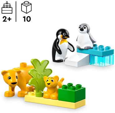 LEGO Семьи диких животных : пингвины и львы 10442, деталей 10 шт купить,0