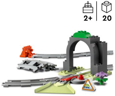LEGO Набор для расширения Туннель и рельсы 10425, деталей 20 шт купить,NaN