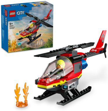 LEGO Пожарно-спасательный вертолет CITY 60411, деталей 85 шт купить,NaN