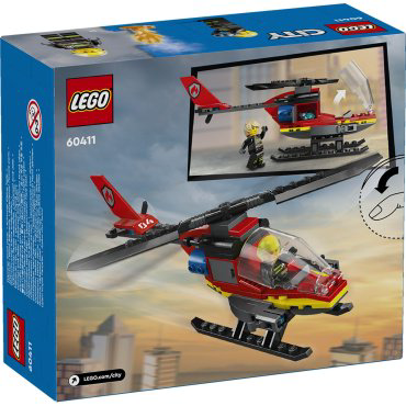 LEGO Пожарно-спасательный вертолет CITY 60411, деталей 85 шт купить,NaN