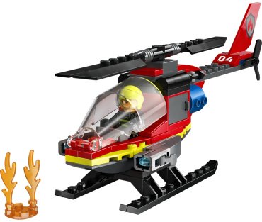 LEGO Пожарно-спасательный вертолет CITY 60411, деталей 85 шт купить,NaN