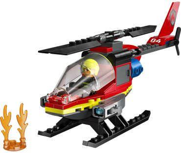 LEGO Пожарно-спасательный вертолет CITY 60411, деталей 85 шт купить,NaN