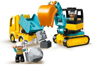 LEGO Грузовик и гусеничный экскаватор 10931, деталей 20 шт купить,NaN