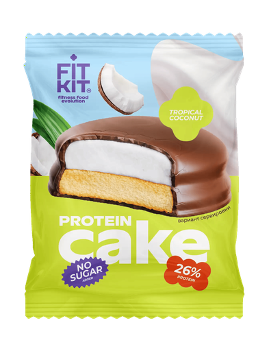 Печенье протеиновое Fit Kit с суфле тропический кокос 50 гр