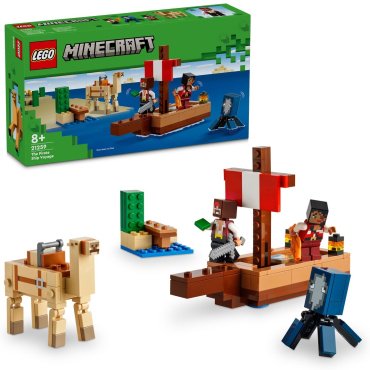 LEGO Путешествие на пиратском корабле Minecraft 21259, деталей 166 шт купить,NaN