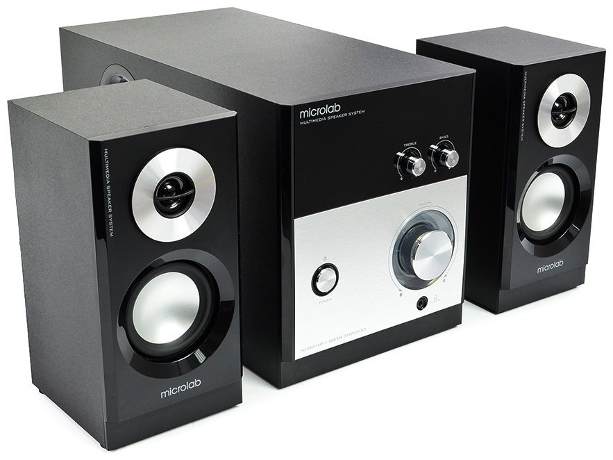 Компьютерные колонки Microlab M-880 черный-серебристый купить,NaN