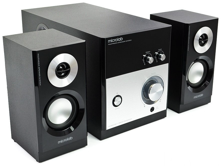 Компьютерные колонки Microlab M-880 черный-серебристый купить,NaN