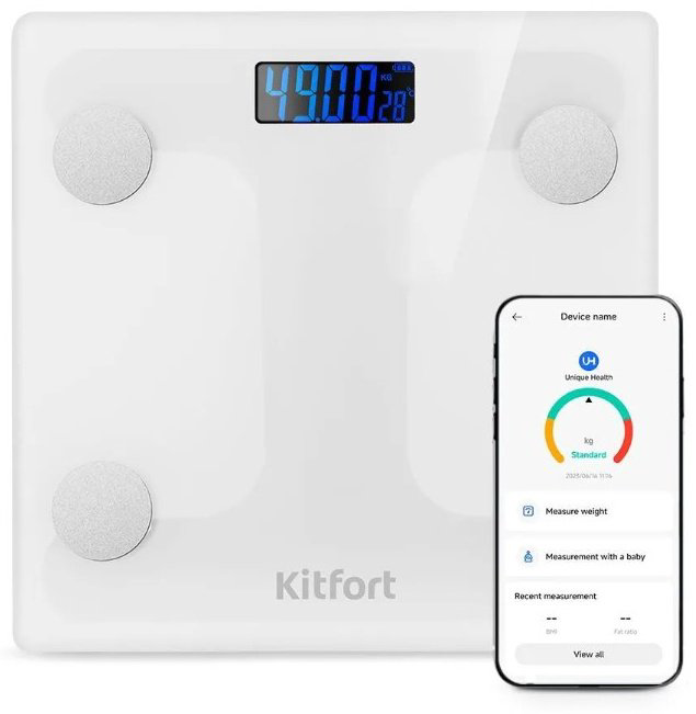 Напольные весы Kitfort диагностические КТ-845 до 180 кг купить,7390