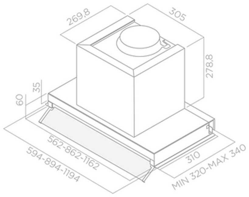 Вытяжка Elica Box In Plus IXGL/A/90 серый купить,NaN
