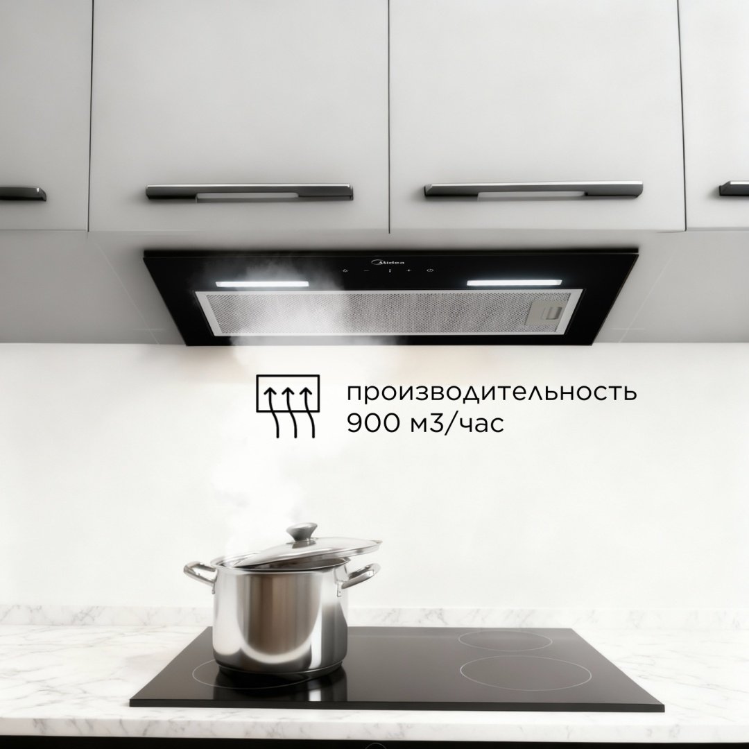 Вытяжка Midea MH60I500 GB черный - ForteMarket Вытяжка Midea MH60I500 GB черный купить,66577
