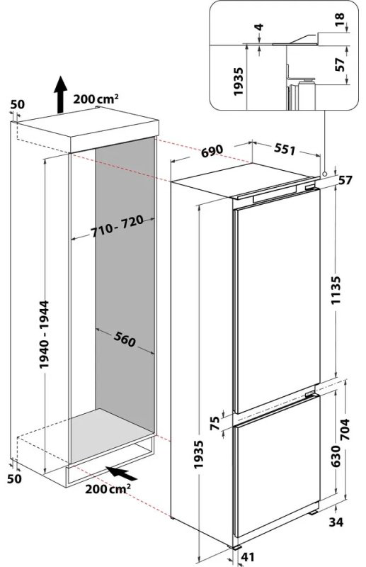 Холодильник Whirlpool WH SP70 T121 белый купить,1144537