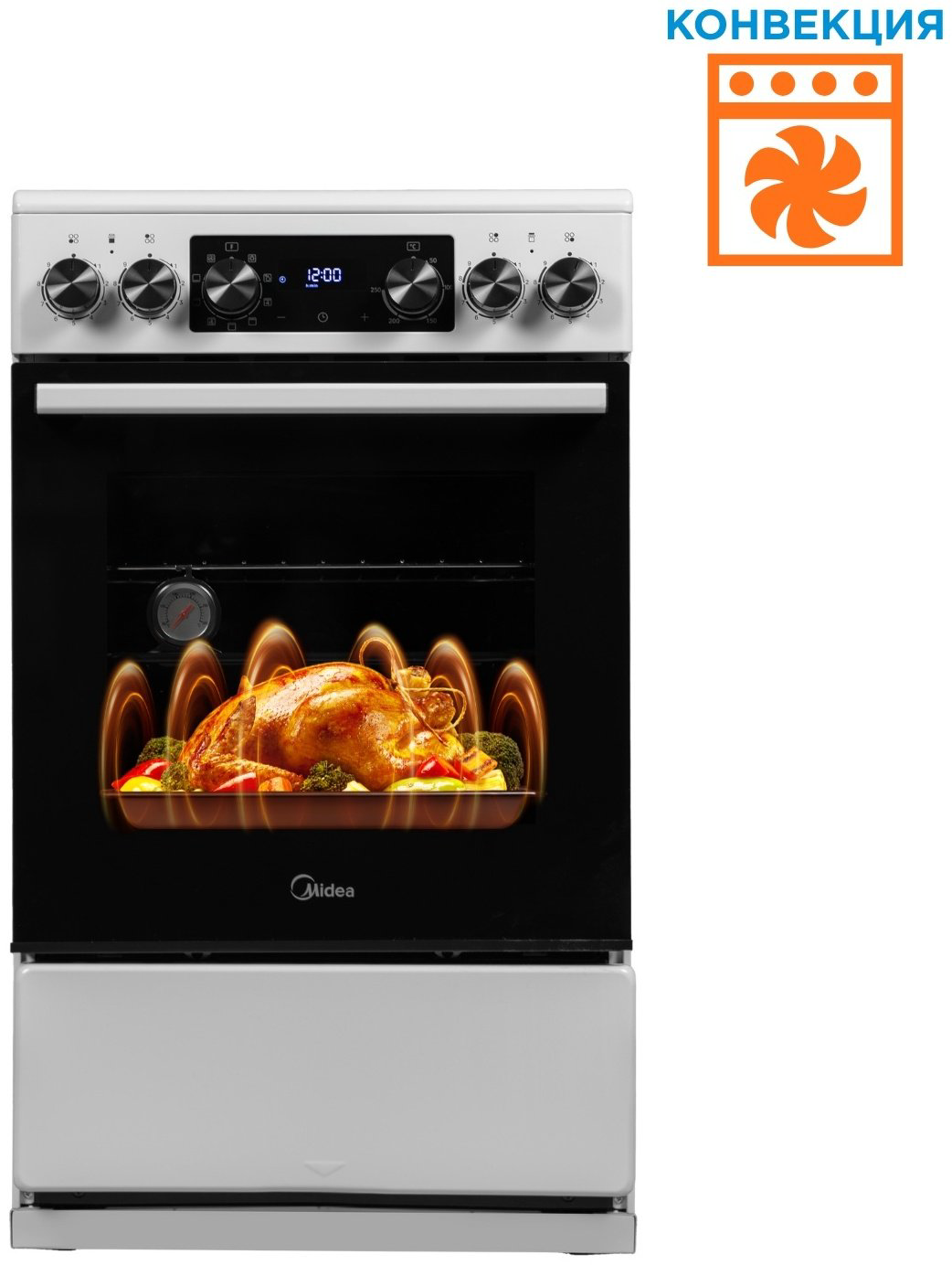 Кухонная плита Midea FSC-509EW белый купить,NaN