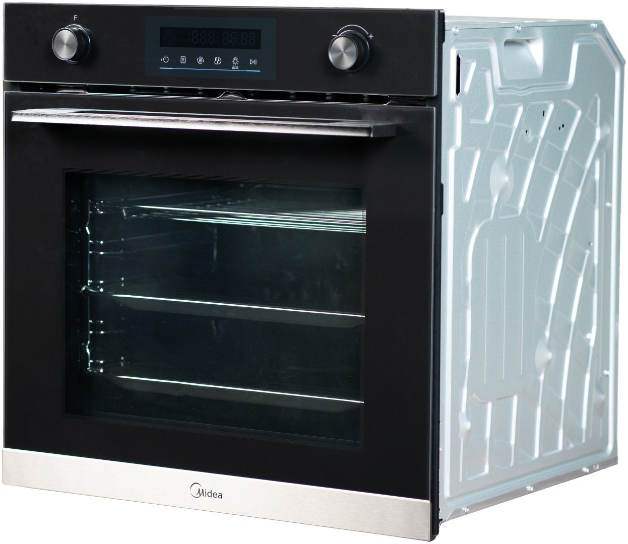 Духовой шкаф Midea MO78110 X черный, стальной купить,NaN