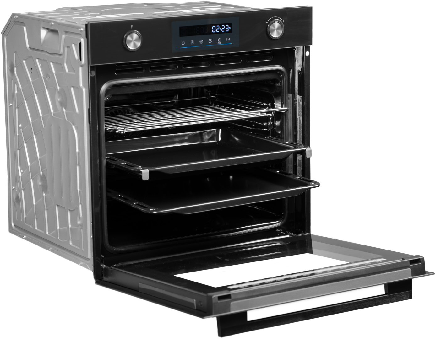 Духовой шкаф Midea MO78110 X черный, стальной купить,NaN
