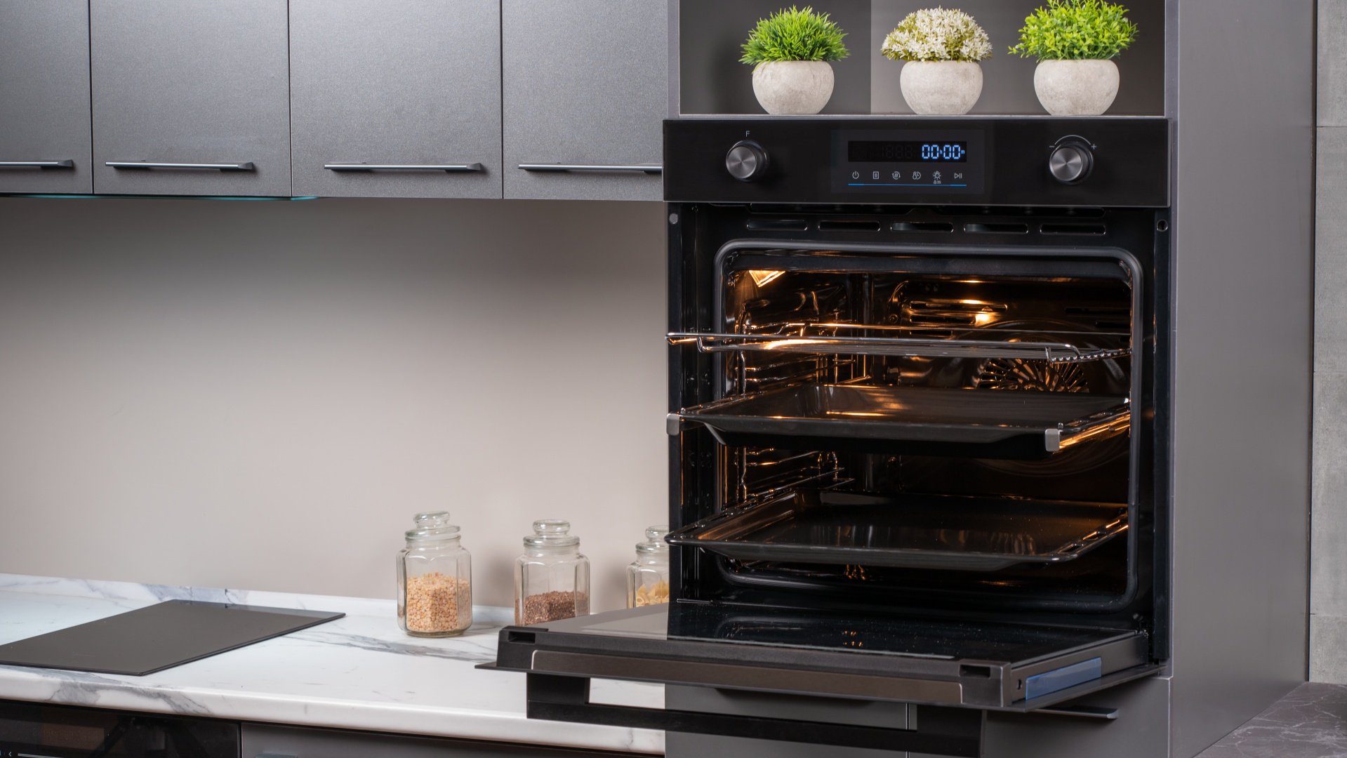 Духовой шкаф Midea MO78110 X черный, стальной купить,NaN