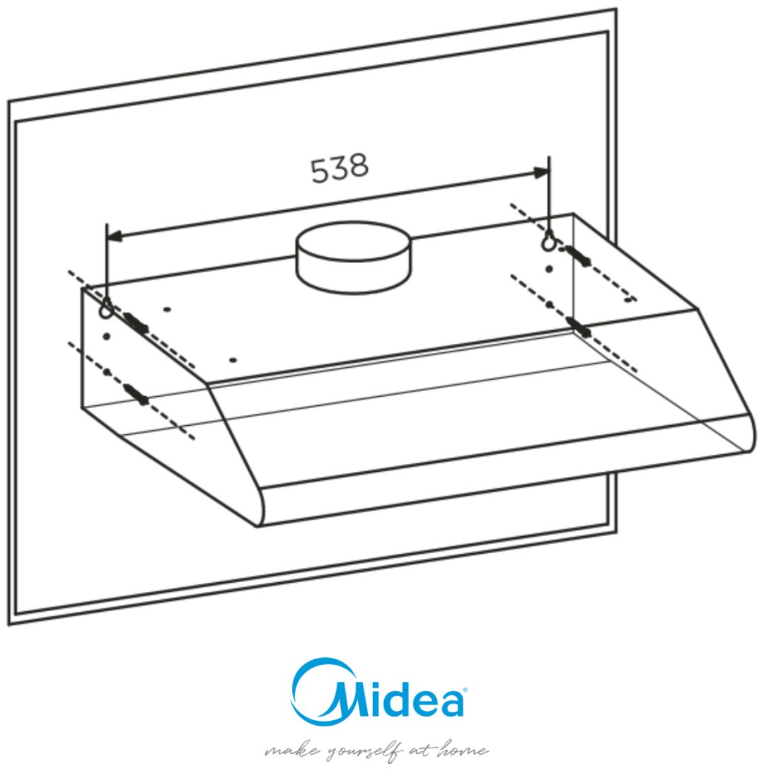 Вытяжка Midea MH60T349 X стальной купить,NaN