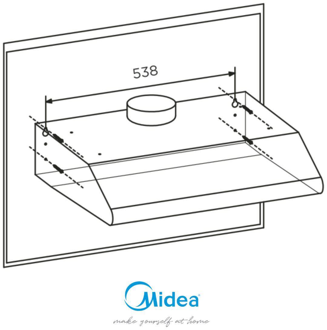 Вытяжка Midea MH60T349 X стальной купить,NaN