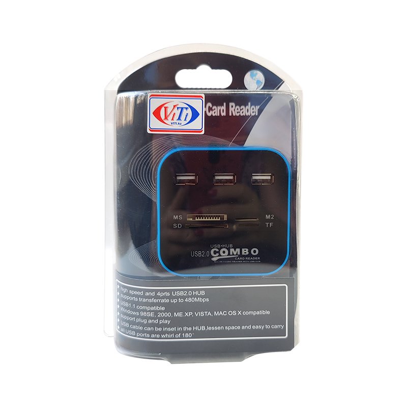 Картридер ViTi 3PUComboCR черный - ForteMarket Картридер ViTi 3PUComboCR черный купить,0