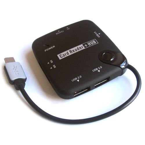 Картридер ViTi USB TypeC Card Reader+HUB V-T OT-9110 черный