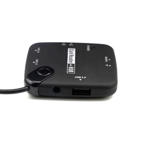 Картридер ViTi USB TypeC Card Reader+HUB V-T OT-9110 черный купить,8527
