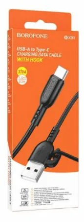 Кабель Borofonev BX91 Symbol PD60W Type-C 1.0м 3.2A Black