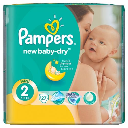 Подгузники Pampers New Baby Dry Mini 2 (3-6кг) 27шт