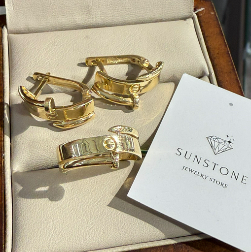 Комплект Sunstone S584 золото 5.77гр 17р