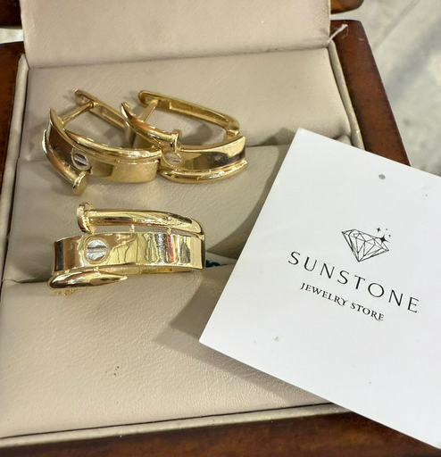 Комплект Sunstone S583 золото 4.88гр 17р