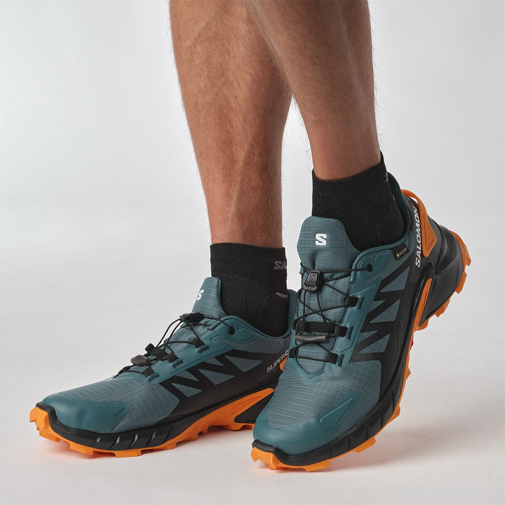 Треккинговые кроссовки Salomon Supercross 4 GTX зеленый купить,NaN