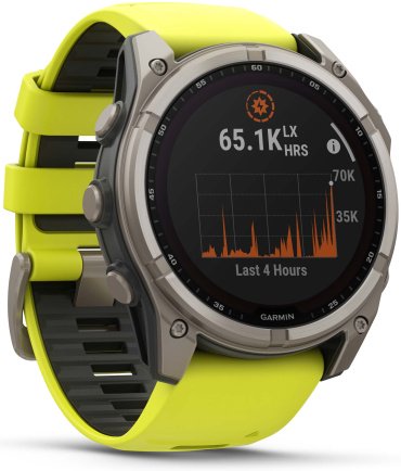 Смарт-часы Garmin Fenix 8 Solar 51 мм серебристый-желтый