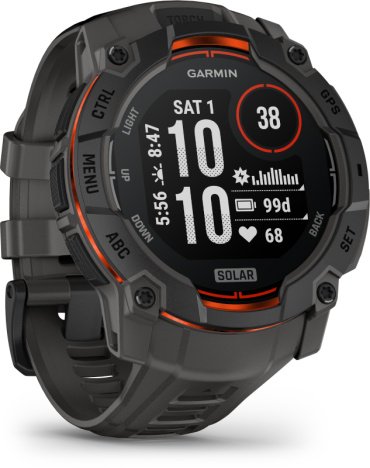 Смарт-часы Garmin Instinct 3 Solar 50 мм черно-серый