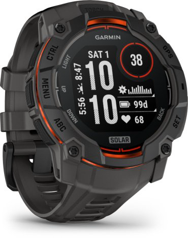 Смарт-часы Garmin Instinct 3 Solar 50 мм черно-серый