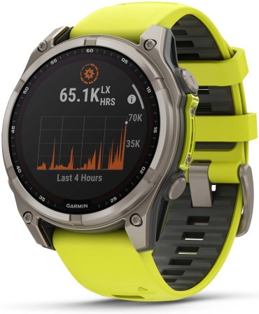 Смарт-часы Garmin Fenix 8 Solar 47 мм серебристый-желтый