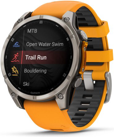 Смарт-часы Garmin Fenix 8 47 мм серебристый-оранжевый