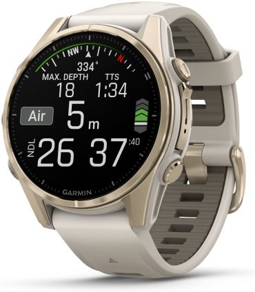 Смарт-часы Garmin Fenix 8 43 мм золотистый-бежевый